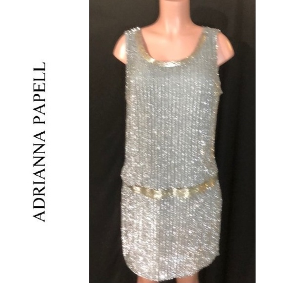 Adrianna Papell Dresses & Skirts - NWT ADRIANNA PAPELL Beaded Sequin Cocktail Fress